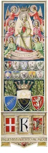Il Drappellone del Palio del 16 agosto 1962, dipinto da Vasco Valacchi