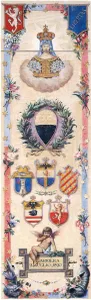 Il Drappellone del Palio del 2 luglio 1890, vinto dalla Contrada del Drago