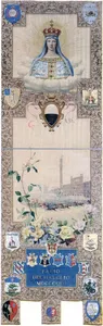 Il Drappellone del Palio del 2 luglio 1903, dipinto da Pietro Loli Piccolomini