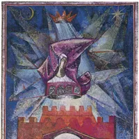 Il Drappellone del Palio del 2 luglio 1964, dipinto da Ezio Pollai - Plinio Tammaro